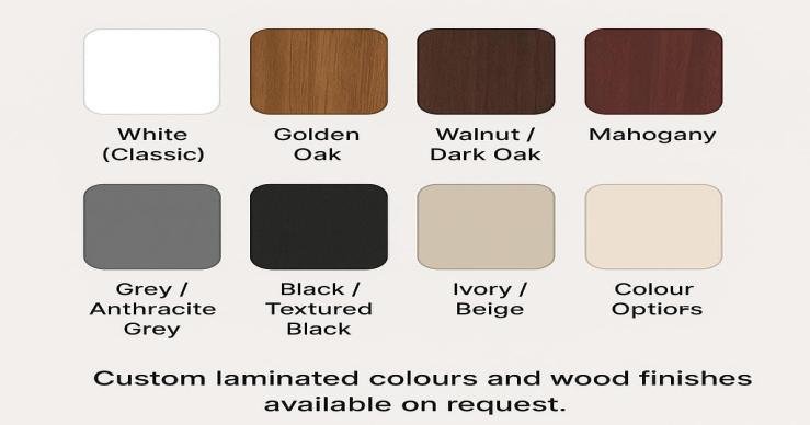 Laminated Window Colours and Wood Finishes